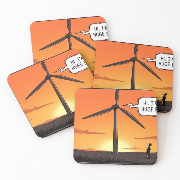 Item preview, Huge Fan - Wind Turbine Pun Comic Art designed and sold by wanabeyourdog.
