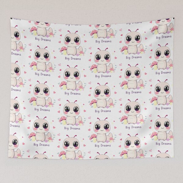 Item preview, Cute Velvet Worm Kawaii Cartoon | Adorable Nature Creature Design designed and sold by MystiColo.
