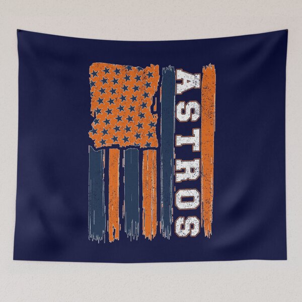 Item preview, Vintage Astros Distressed US Flag Orange Retro Sports Fan Team Spirit designed and sold by RockTheFeal.