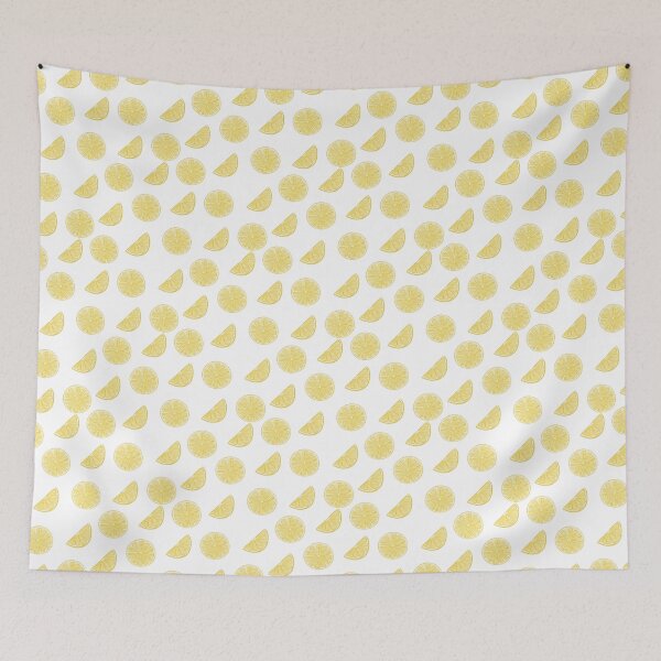 Item preview, Minimalist Pure Watercolor Lemon Slices and Wedges White Pattern designed and sold by svitlaarty.