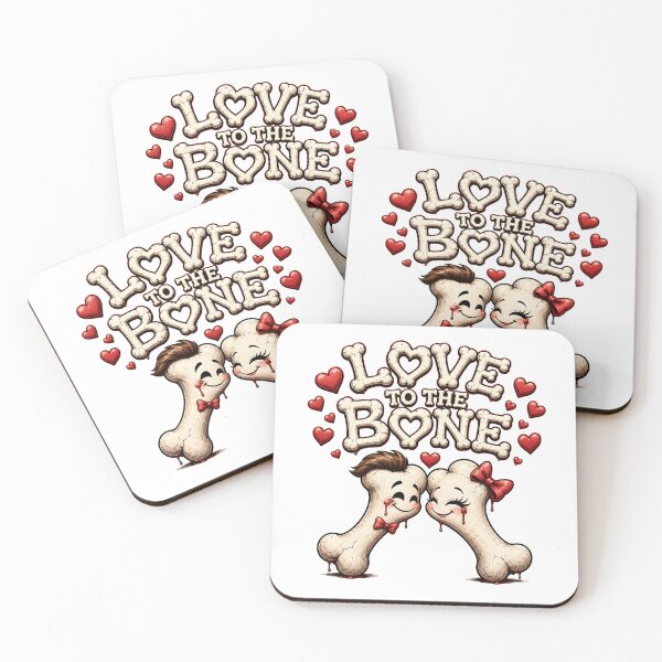 Item preview, Love to the Bone Funny Skeleton Couple Dark Romance Valentine Print designed and sold by HorrorWorldWeb.