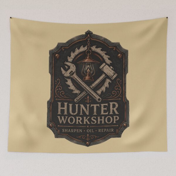 Item preview, Hunter Workshop Maintenance Plaque designed and sold by agearb.