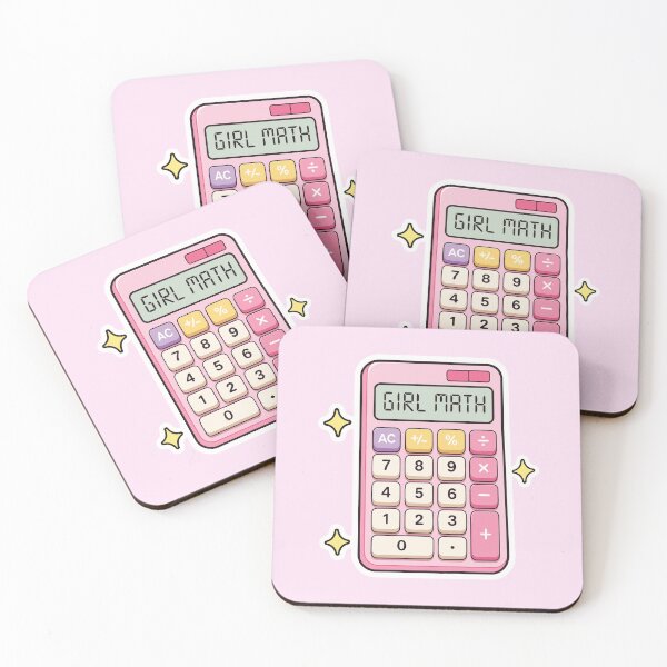 Item preview, Girl Math Pink Calculator designed and sold by thecatcouch.