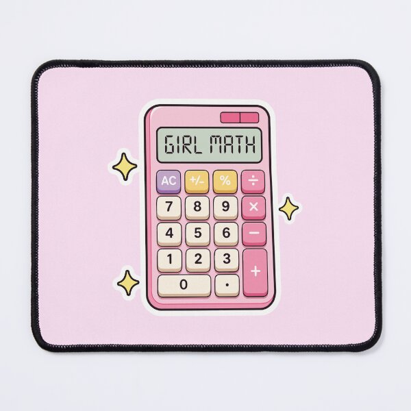 Item preview, Girl Math Pink Calculator designed and sold by thecatcouch.