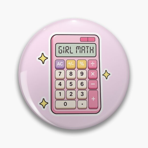 Item preview, Girl Math Pink Calculator designed and sold by thecatcouch.