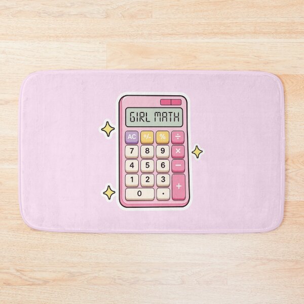 Item preview, Girl Math Pink Calculator designed and sold by thecatcouch.