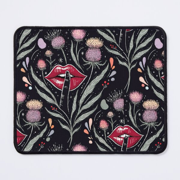 Item preview, Quiet Secrets Floral Lips Seamless Pattern designed and sold by Soul Path Studio.