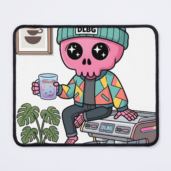 Item preview, Pink Skull - Iced Coffee Break - By DLBG designed and sold by DLBG-STORE.