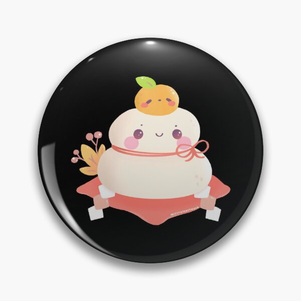 Item preview, Kagami Mochi Cute Kawaii Ghost Japanese New Year Art designed and sold by missrainartshop.