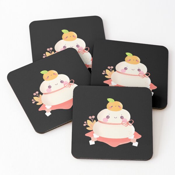 Item preview, Kagami Mochi Cute Kawaii Ghost Japanese New Year Art designed and sold by missrainartshop.