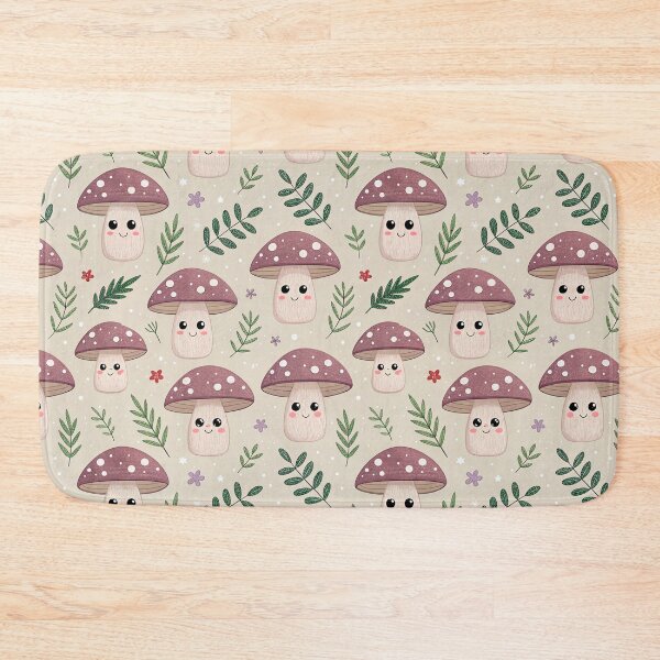 Item preview, Whimsical Mushroom Friends Seamless Pattern designed and sold by Soul Path Studio.