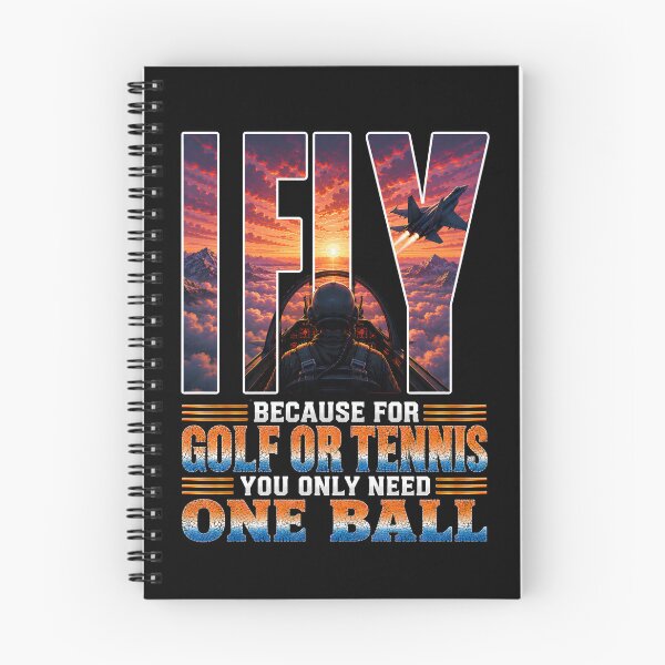 Item preview, I FLY – Funny Fighter Jet Pilot Shirt | Because for Golf or Tennis You Only Need One Ball designed and sold by SVALANART.