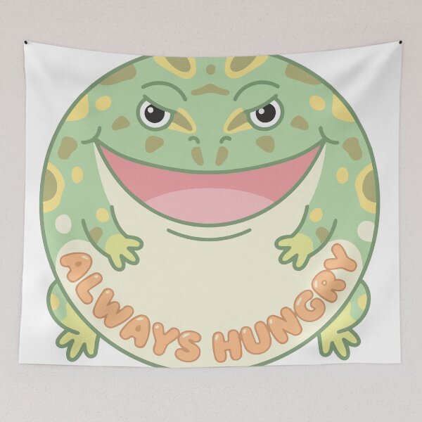 Item preview, Always Hungry Kawaii Pacman Frog Cute Amphibian designed and sold by Arc2020.