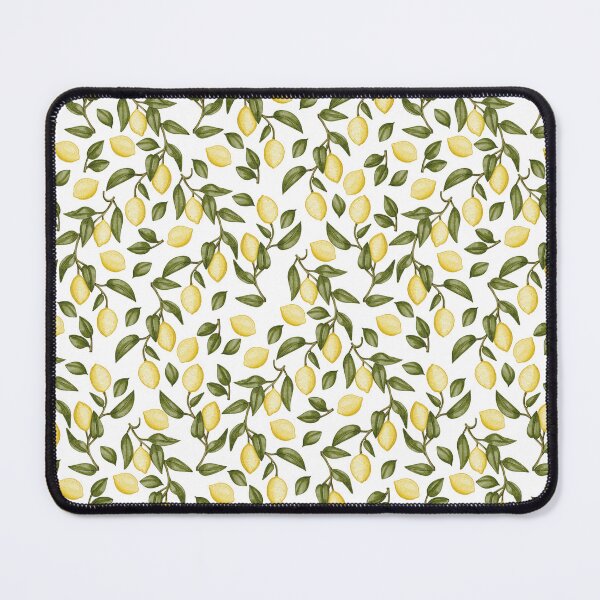 Item preview, Botanical Watercolor Lemons and Olive Green Leaves White Pattern designed and sold by svitlaarty.