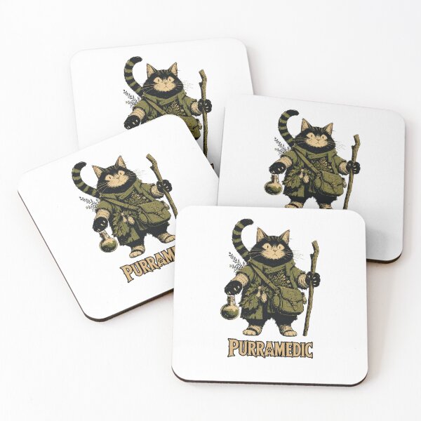 Item preview, Purramedic | Funny Herbalist Cat Fantasy designed and sold by Bisonia.