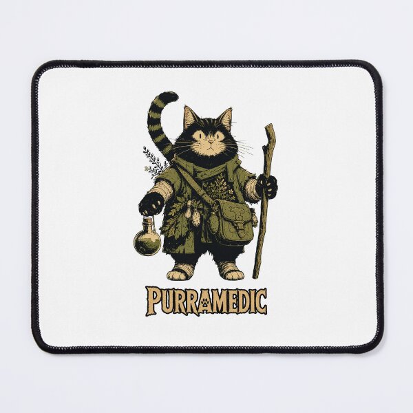 Item preview, Purramedic | Funny Herbalist Cat Fantasy designed and sold by Bisonia.