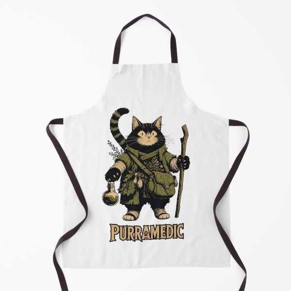 Item preview, Purramedic | Funny Herbalist Cat Fantasy designed and sold by Bisonia.