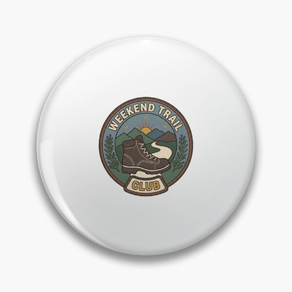 Item preview, Weekend Trail Club Vintage Hiking Badge designed and sold by GoofyShopp.