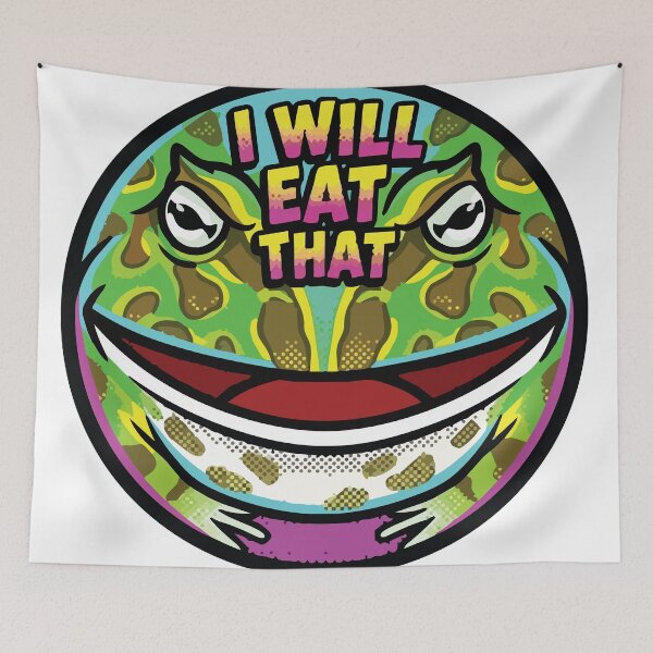 Item preview, I Will Eat That Pacman Frog Pop Art Comic Meme designed and sold by Arc2020.