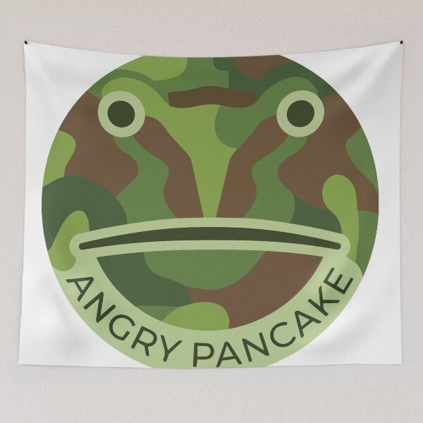 Item preview, Angry Pancake Minimalist Pacman Frog Geometric Art designed and sold by Arc2020.