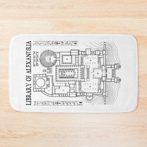 Item preview, Library Of Alexandria Floor plan Archaeology Archaeologist designed and sold by GrandeDuc.