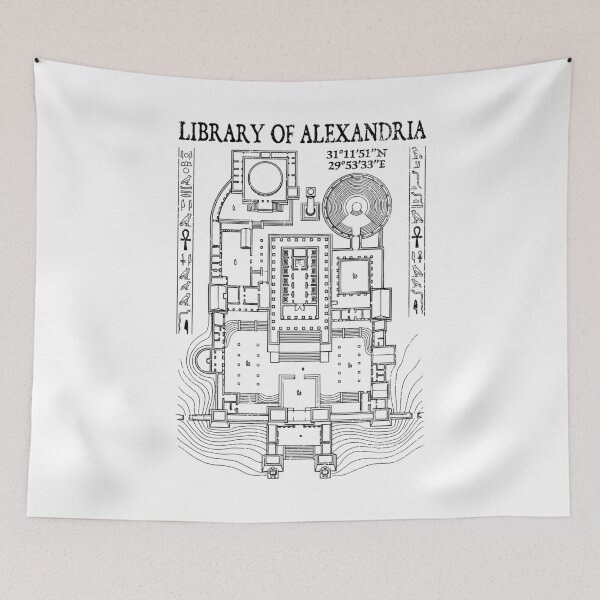 Item preview, Library Of Alexandria Floor plan Archaeology Archaeologist designed and sold by GrandeDuc.