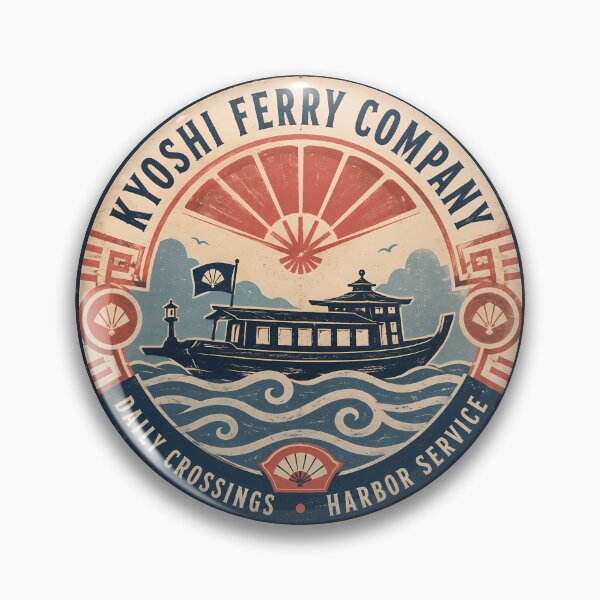 Item preview, Kyoshi Ferry Company Harbor Badge designed and sold by agearb.