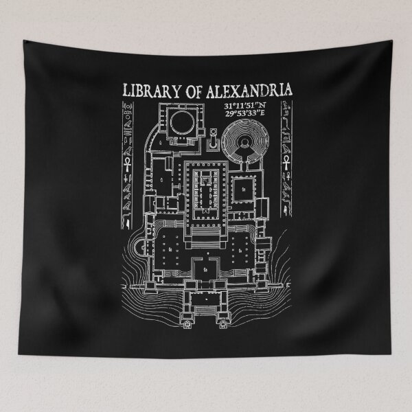 Item preview, Library Of Alexandria Floor plan Archaeology Archaeologist designed and sold by GrandeDuc.