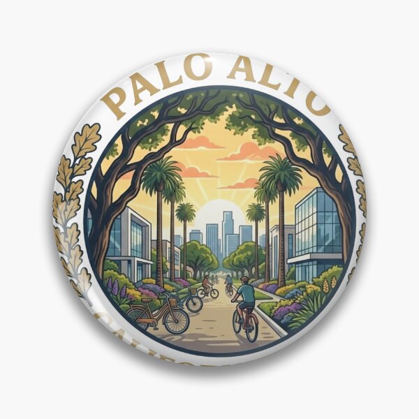 Item preview, Vintage Palo Alto California Travel Badge designed and sold by Mathias Yakubu Design.