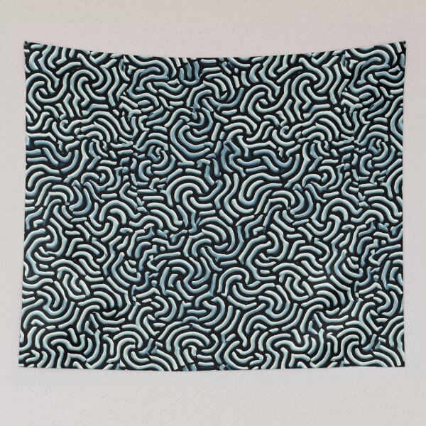 Item preview, Electric Blue Labyrinth Vector Art designed and sold by Piotrek0001.