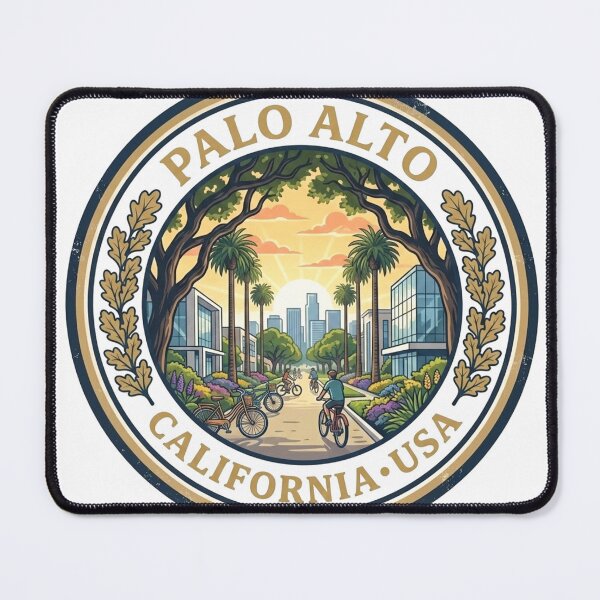 Item preview, Vintage Palo Alto California Travel Badge designed and sold by Mathias Yakubu Design.