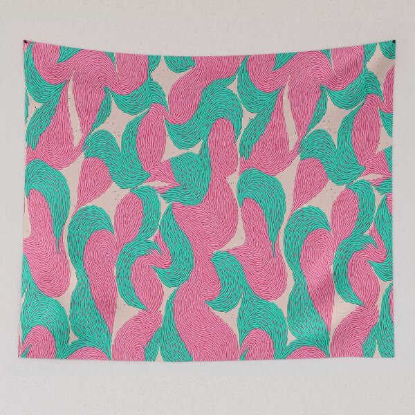 Item preview, Pastel Teal and Pink Camo Flow Art designed and sold by Piotrek0001.