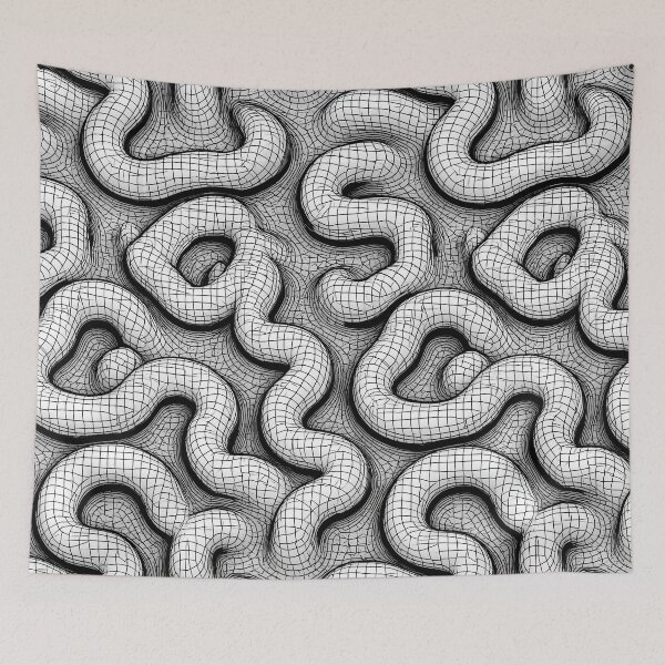 Item preview, 3D Grey Tubular Worm Flow Art designed and sold by Piotrek0001.