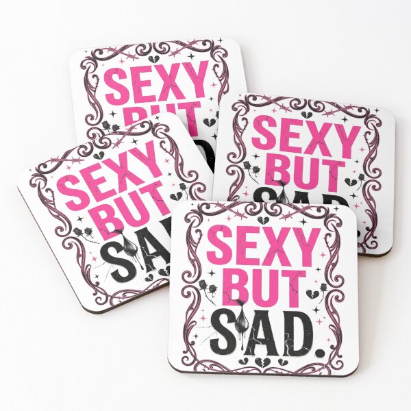 Item preview, Sexy But Sad Pink Aesthetic Sad Girl Typography designed and sold by InkroarCo.