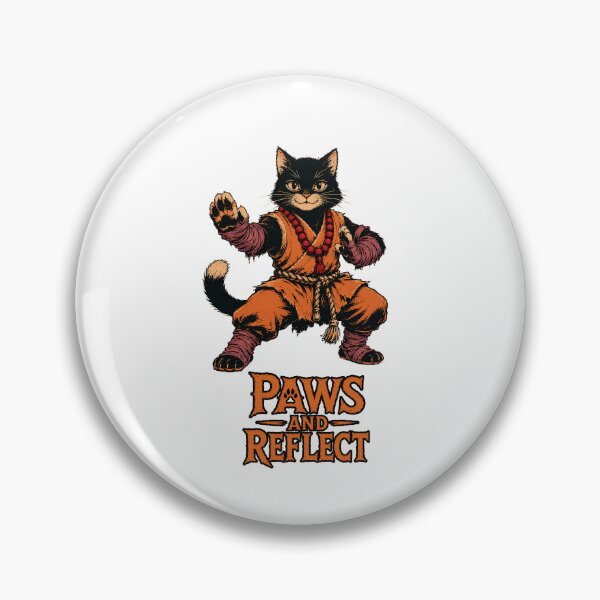 Item preview, Paws and Reflect | Funny Martial Arts Cat designed and sold by Bisonia.