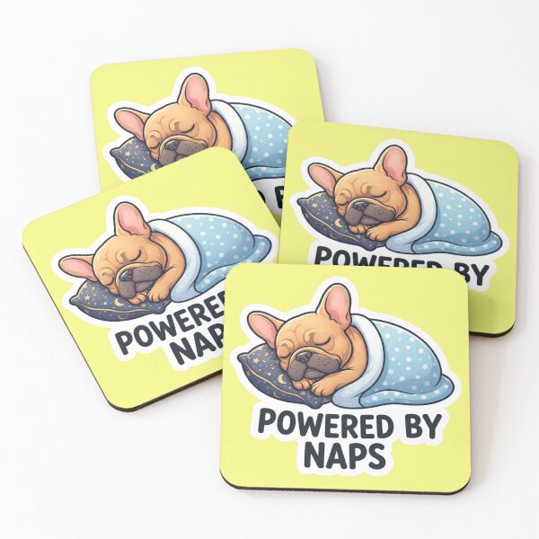 Item preview, Powered By Naps Sleeping French Bulldog designed and sold by bvdesignart.