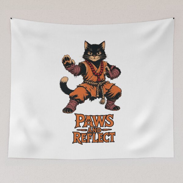 Item preview, Paws and Reflect | Funny Martial Arts Cat designed and sold by Bisonia.