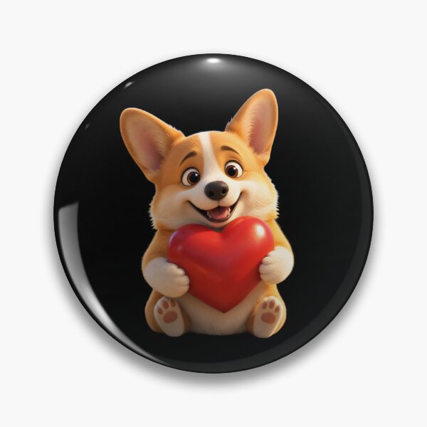 Item preview, Corgi with Love – Minimal Line Art Heart Design designed and sold by ManggaeJM.