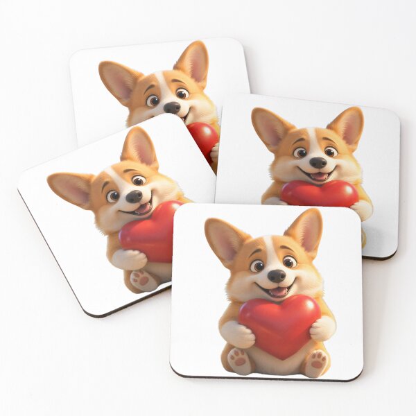 Item preview, Corgi with Love – Minimal Line Art Heart Design designed and sold by ManggaeJM.