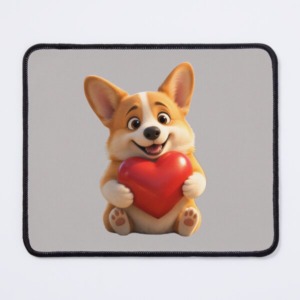 Item preview, Corgi with Love – Minimal Line Art Heart Design designed and sold by ManggaeJM.