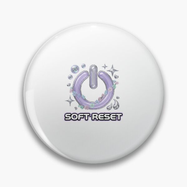 Item preview, Soft Reset Y2K Glossy Power Symbol designed and sold by GoofyShopp.