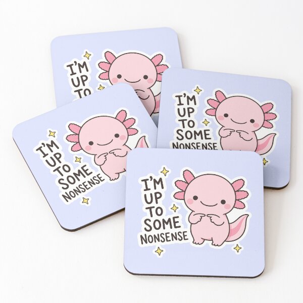 Item preview, Im Up To Some Nonsense - Pink Cute Axolotl designed and sold by thecatcouch.