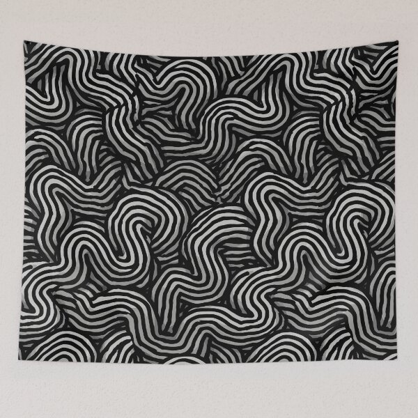 Item preview, Concentric Monochrome Wave Vector Art designed and sold by Piotrek0001.