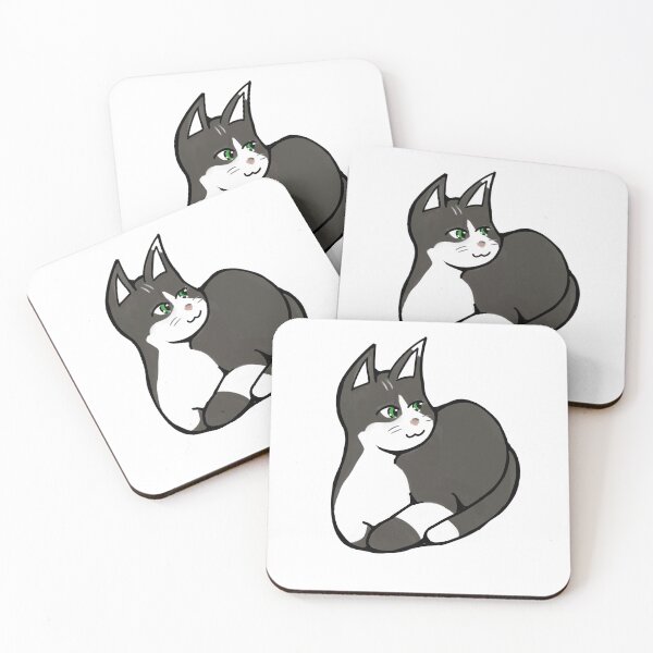 Item preview, Black and White Cat Esha Loafing designed and sold by YHK13.