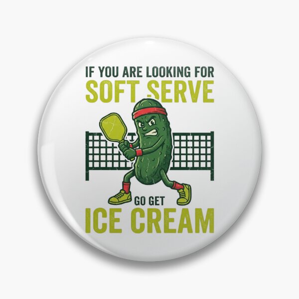 Item preview, Funny Pickleball Player Pickle Soft Serve Ice Cream Retro Vintage Sports Joke Design Gift designed and sold by raedattia.