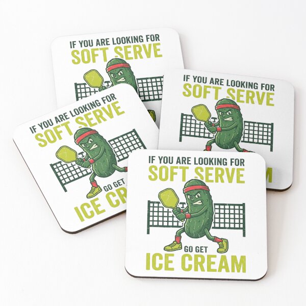 Item preview, Funny Pickleball Player Pickle Soft Serve Ice Cream Retro Vintage Sports Joke Design Gift designed and sold by raedattia.