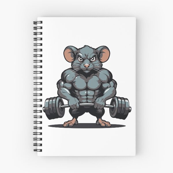 Item preview, Literal Gym Rat Funny Muscular Rodent Weightlifting Barbell designed and sold by Hilal-Studio.