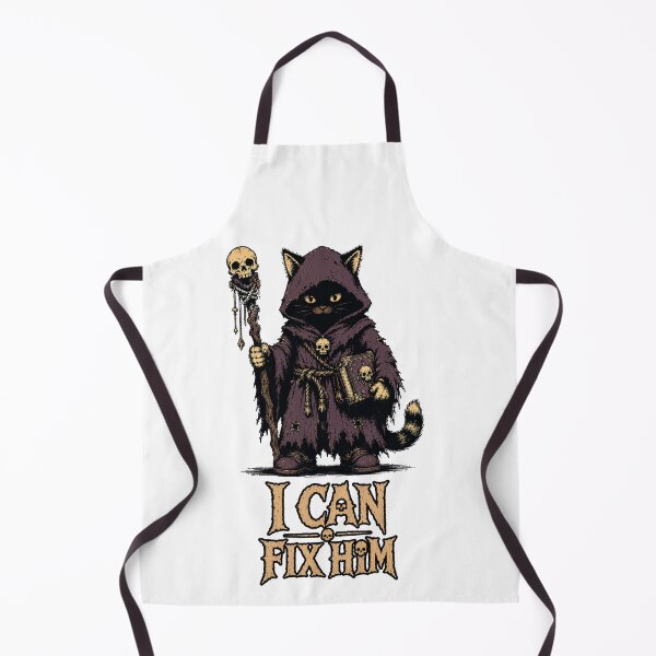 Item preview, I Can Fix Him | Funny Necromancer Cat designed and sold by Bisonia.
