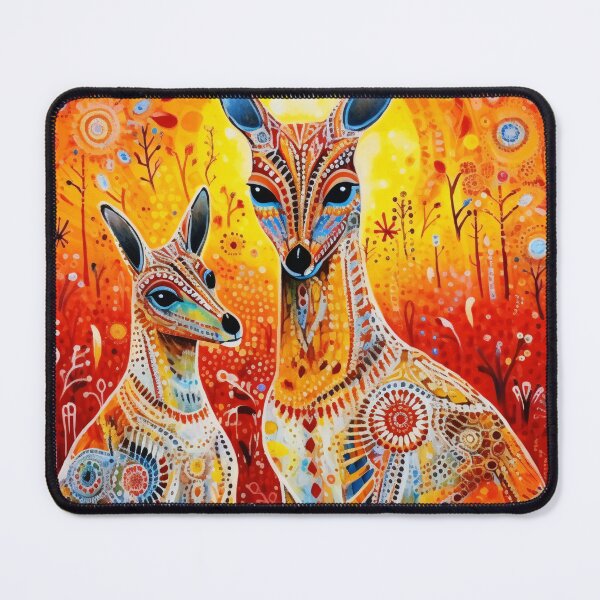 Item preview, Aboriginal Inspired Dot Art - Kangaroo Sunset Australian Wildlife designed and sold by GrinGalore.