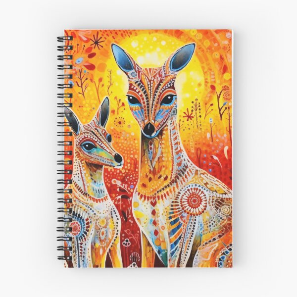 Item preview, Aboriginal Inspired Dot Art - Kangaroo Sunset Australian Wildlife designed and sold by GrinGalore.